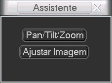 Em seguida, vá até Pan/Tilt/Zoom, ou pressione o botão Fn no controle remoto. A interface será exibida conforme a figura PTZ no item Operações de PTZ.