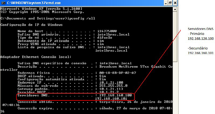 Caso o DNS não seja configurado corretamente, os serviços de e-mail, DDNS e NTP funcionarão apenas com o endereço IP dos seus respectivos servidores, não resolvendo os nomes dos mesmos.