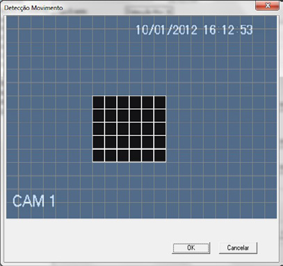 Detectar A tela Detectar é exibida na figura a seguir: Detectar Selecione o tipo de evento desejado, apresentado a seguir: Tipo de evento: selecione Detecção de Movimento, Perda de Vídeo ou