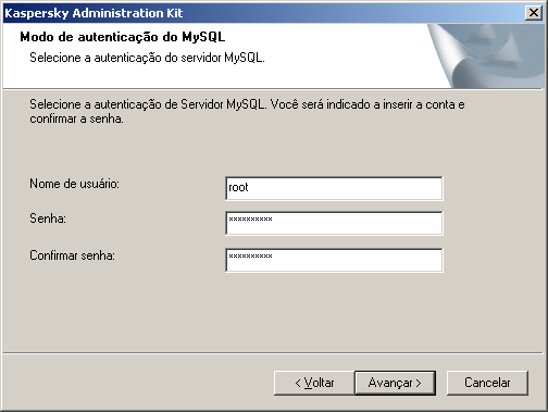 I N S T A L A Ç Ã O D O K A S P E R S K Y A D M I N I S T R A T I O N K IT Isso é possível se um dos computadores estiver fora do domínio ou o Servidor de Administração está configurado para usar a