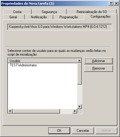 I N S T A L A Ç Ã O R E M O T A E R E M O Ç Ã O D O S O F T W A R E Quando uma tarefa de instalação baseada em script de login é configurada, você pode usar a guia Configurações para editar a lista