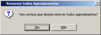 48 Para remover um ou mais agendamentos, selecione-o(s) no calendário e dê um clique sobre o botão Remover.