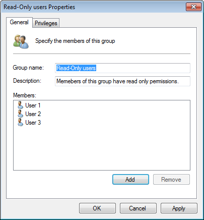 Screenshot 186: Criar um novo grupo de usuários - Propriedades gerais 3.