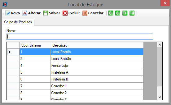 Cadastro de Locais de Estoque O Cadastro de Locais de Estoque é muito útil para aquelas empresas que possuem milhares de itens e diversas localidades dentro de seu estoque.