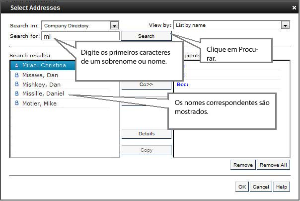 Ilustração do Localizador de Nome Padrão As figuras a seguir ilustram a descoberta de nomes em um diretório quando a opção de