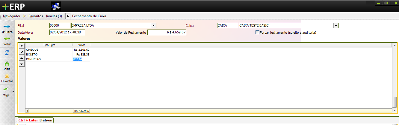 6.2.2.7 Abrir Gaveta Este recurso geralmente é usado em pontos de venda e para utilizá-lo, é necessário que a gaveta da caixa registradora esteja devidamente configurada no Gerenciador de Periféricos