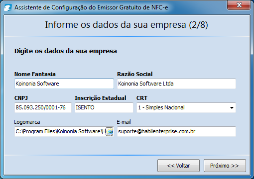 24 Hábil Enterprise NFC-e Gratuito Preencha os campos com as informações da sua empresa nos passos 2 e 3, caso você já tenha preenchido essas