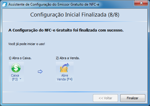 28 Hábil Enterprise NFC-e Gratuito O Hábil Enterprise NFC-e Gratuito está pronto para ser utilizado, clique no botão Finalizar para fechar o assistente.