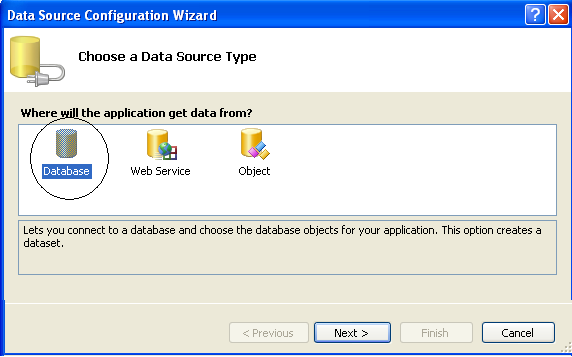Fontes de dados O Visual Studio 2005 apresenta o conceito de fontes de dados em um projeto. Uma fonte de dados representa os dados disponíveis para um aplicativo.