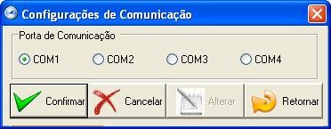 1 Comunicação Configurações relacionadas com a comunicação computador/relógio de ponto: PORTA DE COMUNICAÇÃO: Porta