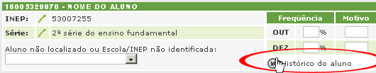 14.REGISTRAR FREQUÊNCIA Como Visualizar Histórico do Aluno: - O Histórico do aluno