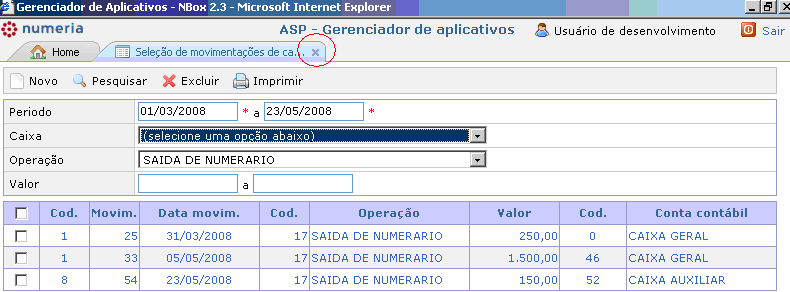 Manual do Usuário Módulo ResultWeb Ponto Eletrônico Pág.: 14 de 55 uma lista de opções. Quando acionado permite exportar relatório par PDF.