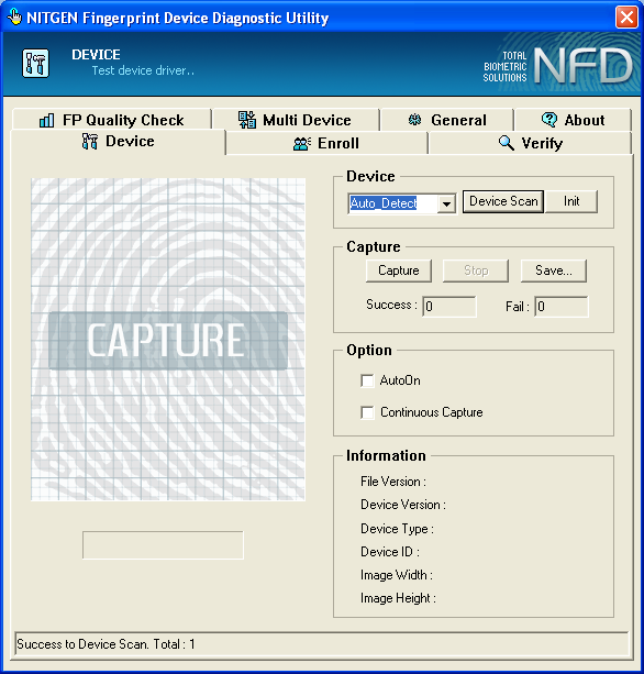 Será exibida a seguinte tela, com o campo com Auto_Detect, Cique em Init.