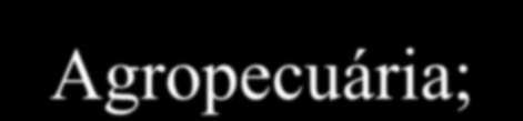 Agricultura no capitalismo desenvolvido: superando os limites da estrutura técnico produtiva: Agroindústrias de bens de capital da agricultura; Agropecuária;