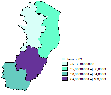 Os municípios com maiores densidades demográficas são: Vitória (3.327,73 hab/km²); Vila Velha (1.951,99 hab/km²); Cariacica (1.