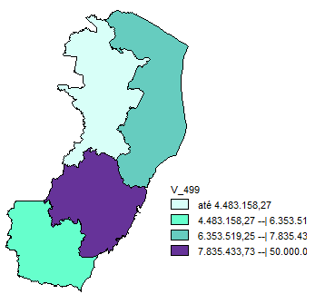 possuem maiores PIB per capita e são também as áreas que congregam maior quantitativo populacional.