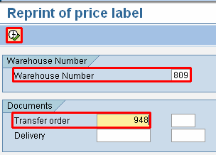 2. Imprimir etiquetas 2.1 Picking inteiro Código: ZLE_PRINT_TICKET Reprint of price label > Inserir Warehouse Number (807).