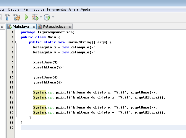 e. Compilar e executar o programa No NetBeans para compilar e executar o programa utilizamos a mesma opção,
