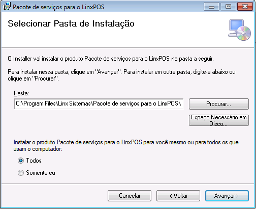 4. Após a instalação dos componentes (quando necessário), será