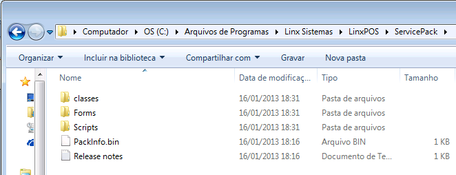 6. Aguarde enquanto o Pacote de Serviços é executado. Será exibida uma mensagem de Atualização Concluída ao final do processo.