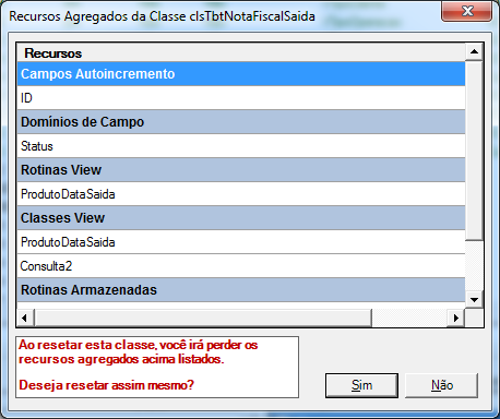 5.1.3 - Atualizando as Classes de Várias Tabelas Faz o mesmo tipo de verificação/atualização que a do item anterior, contudo afeta todas as tabelas do projeto.