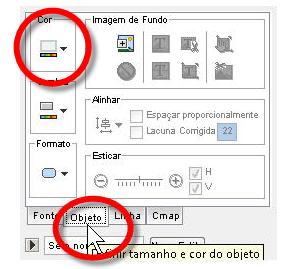 Suponhamos que se queira mudar o formato e cores de fundo da caixa de algum conceito.