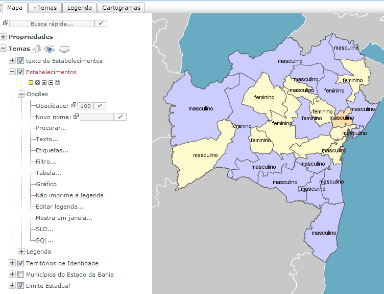 alterar a fonte, ângulo, cor do texto, cor do fundo e outros, no que se refere à configuração da camada que está sendo incluída. Finalmente, poderá testar ainda dentro da Janela Toponímia.