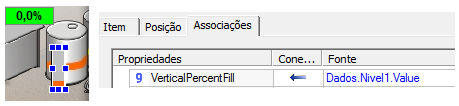 18.2 Resolução Simular os valores dos quatro níveis do equipamento em falta (valores de 0 a 100). 1. Para simular valores, criar tags do tipo Demo, com os limites máximo e mínimo conforme especficado.