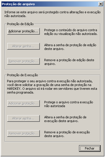 11.4 Proteção O E3 possui uma ferramenta de proteção de projetos ou de bibliotecas.