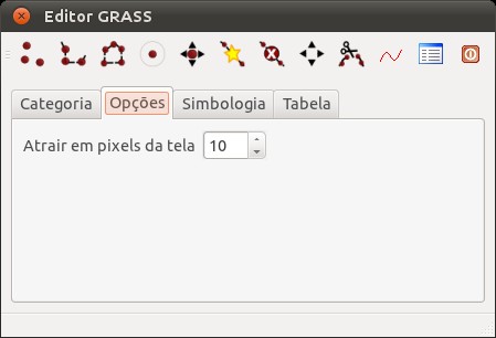 O Shell do GRASS presente dentro da caixa de ferramentas do GRASS fornece acesso para quase todos (mais de 330) módulos GRASS através da interface por linhas de comando.