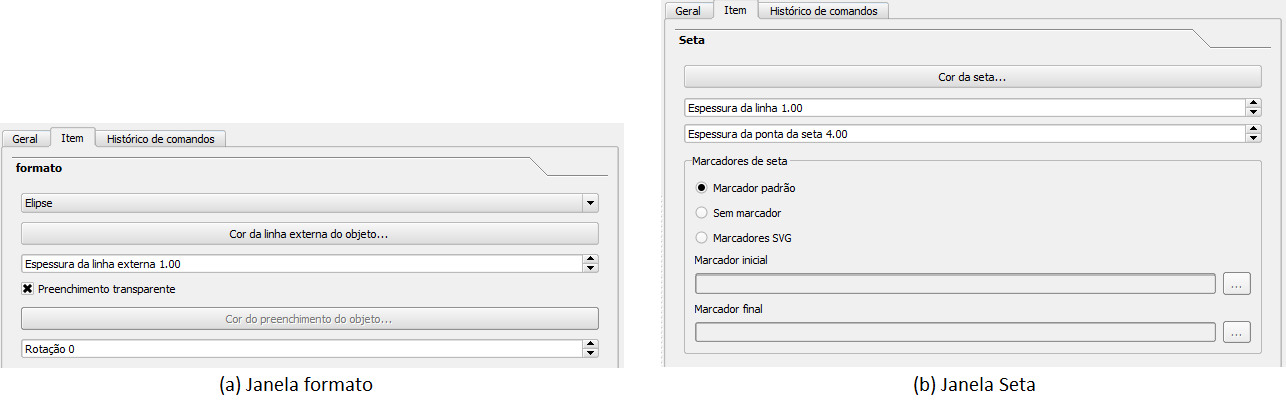 Figura 10.8: Histórico de comandos do compositor de mapas Ou também clicando na Aba Histórico Históricode decomandos comandos conforme a Figura 10.8. 10.7.