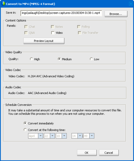 Capítulo 3: Reproduzir, fazer download e converter gravações A partir do menu Iniciar do Windows, escolha WebEx > Aparelho de Reprodução em Rede > Aparelho de Gravação em Rede, e escolha Arquivo >