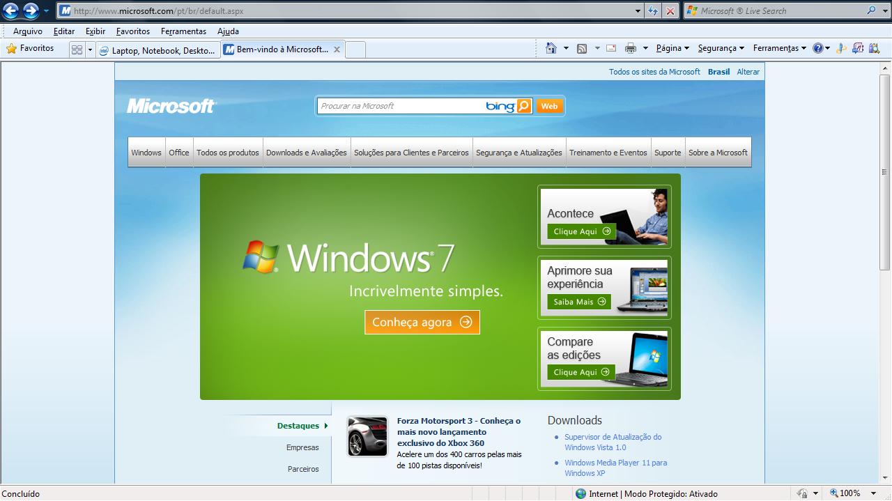 O Internet Explorer é um browser, ou navegador, isso quer dizer que ele é um programa usado para acessar o serviço www na internet.