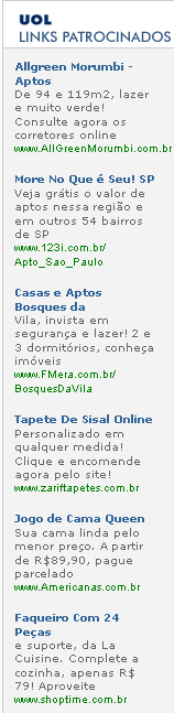 O seu anúncio nas páginas de conteúdo do UOL e mais inúmeros sites