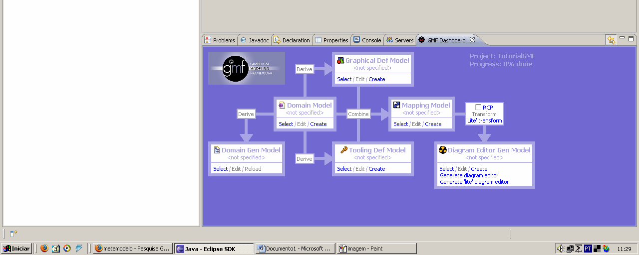 Em seguida, habilite a opção Show dashboard view for the created project e clique em Finish.