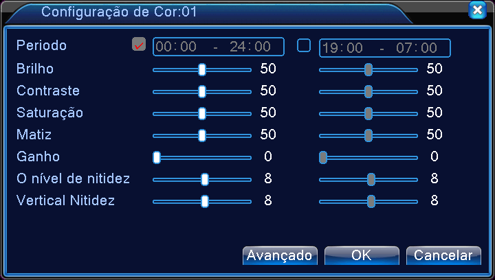 3.5.5 Saída de Alarme Clique com o botão direito do mouse na tela inicial e vá em Saída Alarme (modelos que possuem alarme) Configuração: Ativa o relé de acordo com a programação feita em