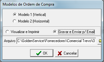 6.4. Ordem de Compra. Treinamento GoldenControl Se você segui o passo anterior, o sistema gerou 2 ordens de compras, uma para cada fornecedor.