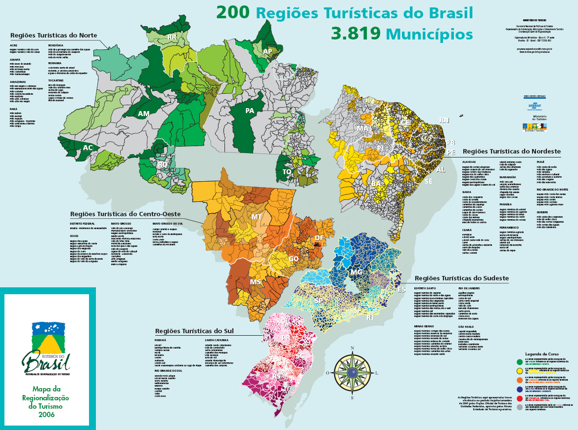 Figura 1: 200 Regiões Turísticas do Brasil/ 3.