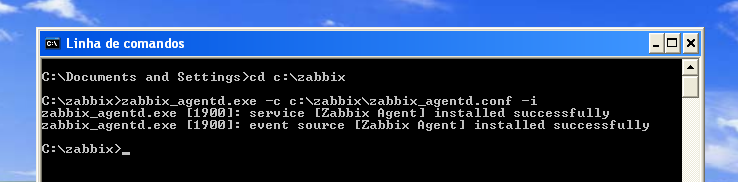Depois, a pasta c:/zabbix cria-se um ficheiro chamado zabbix_agentd.conf com o conteúdo como mostra a Ilustração 9: Ilustração 9 - Conteúdo zabbix_agentd.