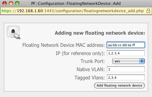 Aqui estão as confgurações que estão disponíveis: Endereço MAC Endereço IP (no caso de um IP estático) trunkport: yes/no.