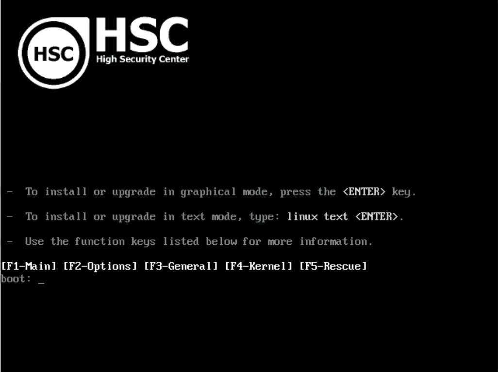 2 Instalando o Sistema Operacional HSC OS O processo de instalação e configuração disponível neste item tem como foco a distribuição HSC OS v.3.1.