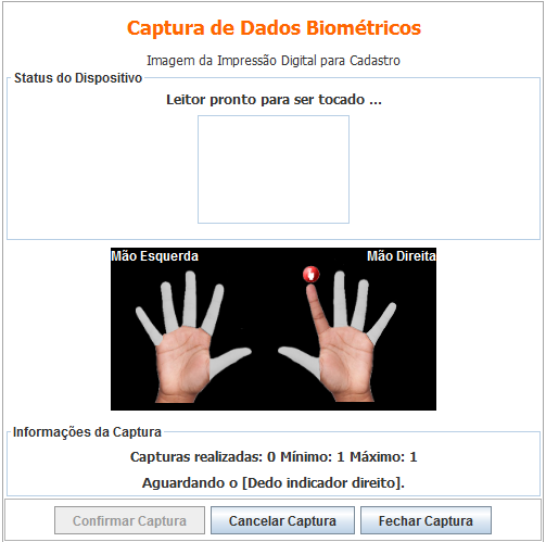 Abaixo, temos a imagem quatro que ilustra a interface gráfica do Componente de Captura de para