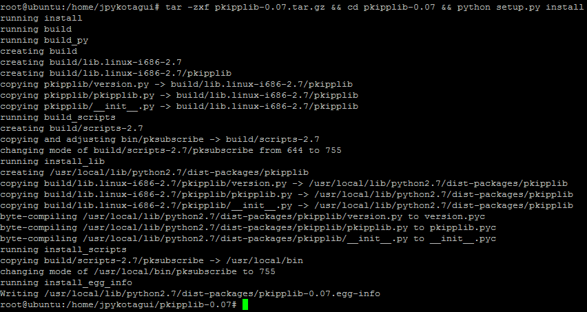 Figura 43- Instalando pkipplib-0.07. Dependências instaladas, vamos prosseguir estamos quase lá. 5.