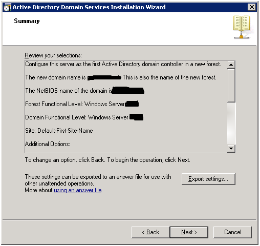 22 Figura 3.6 Resumo das configurações. Após finalizar a instalação, o assistente será encerrado e o servidor reiniciado.