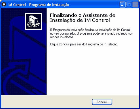 25 Ao concluir a instalação do serviço do IM Control em windows, automaticamente abrirá o instalador para que possa ser feito a instalação da