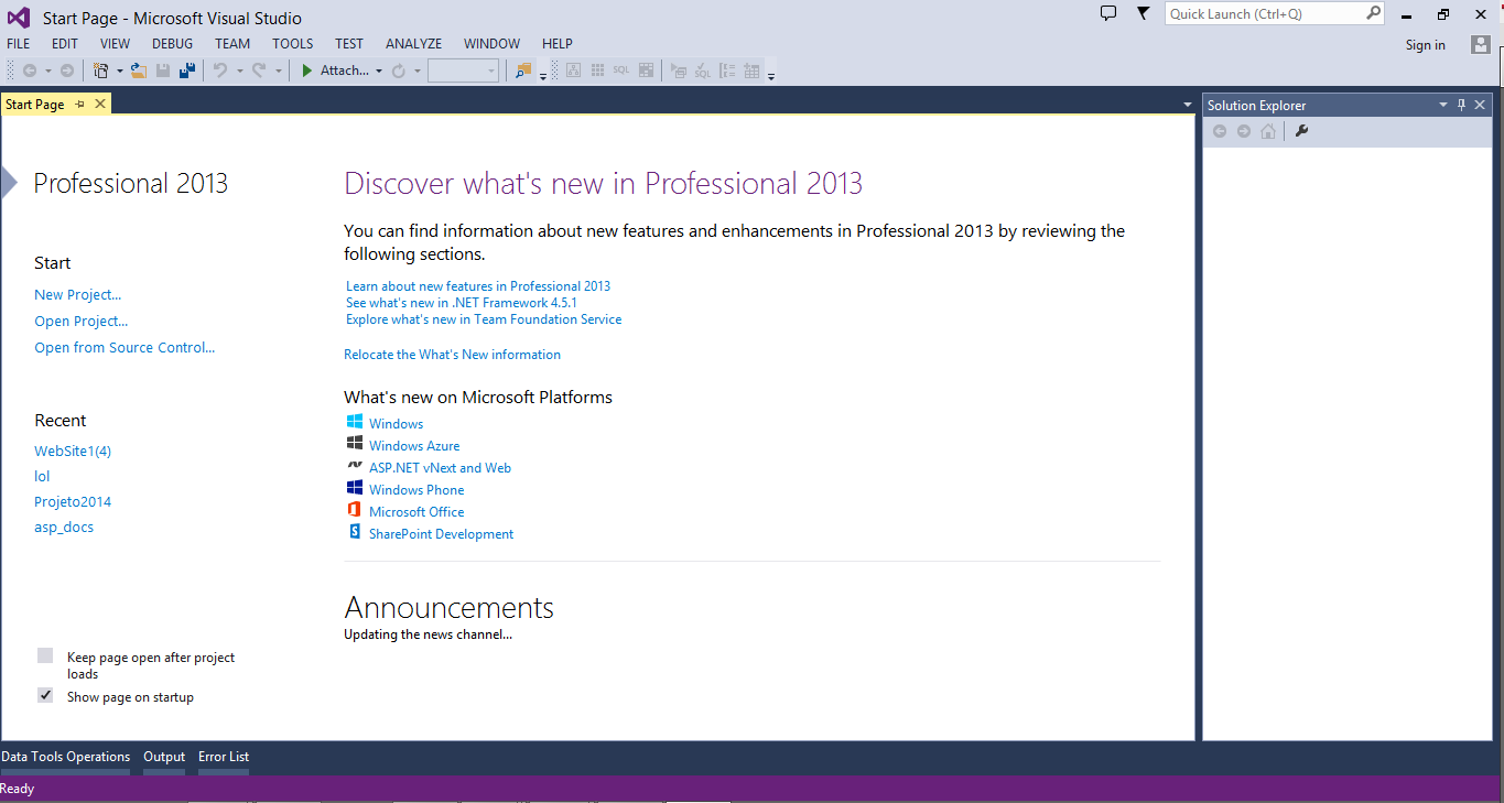 4.2 Software Microsoft Visual Studio 2013 O Microsoft Visual Studio é um pacote de programas da Microsoft para desenvolvimento de software especialmente dedicado ao.