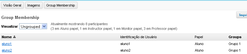 04- Clique em Group Membership para visualizar os Grupos que compõem o Forum.