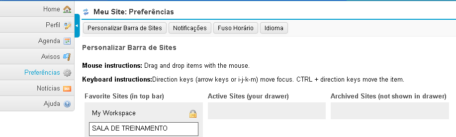 Na Ferramenta AGENDA o estudante visualiza o calendário das atividades designadas pelo docente. A Ferramenta AVISOS mostra os avisos gerados pelo docente em todas as suas Disciplinas/Curso.