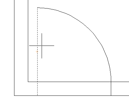 (d) Selecione a parte da circunferência que será cortada; Figura 3.52: (e) Digite Enter para finalizar; Figura 3.53: 8.