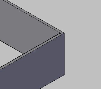 Figura A.7: Detalhe da porta com o HIDDEN ligado. Figura A.8: Se fizéssemos o EXTRUDE sem unir as linhas, com o HIDDEN poderíamos ver que as paredes não estão sólidas.